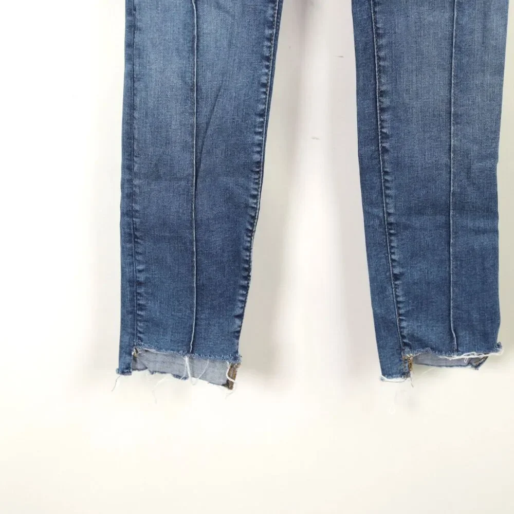 Free People High Low Raw Hem Skinny Jeans size 27